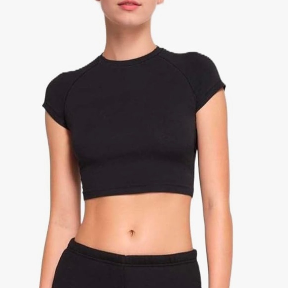 Cotton Crop Tops basic Tee Short Sleeve -Amazon feels just like SKIMS - Picture 4 of 5